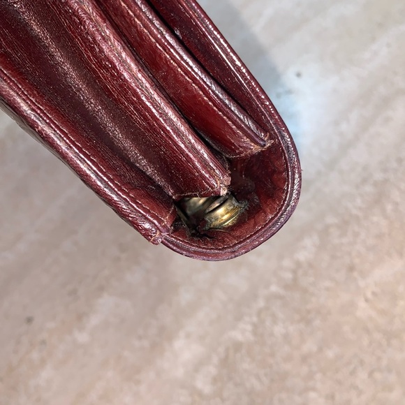 GENUINE EEL Brown Flap Clutch, 2 sections, pockets, detachable strap. Pristine! - Picture 13 of 17